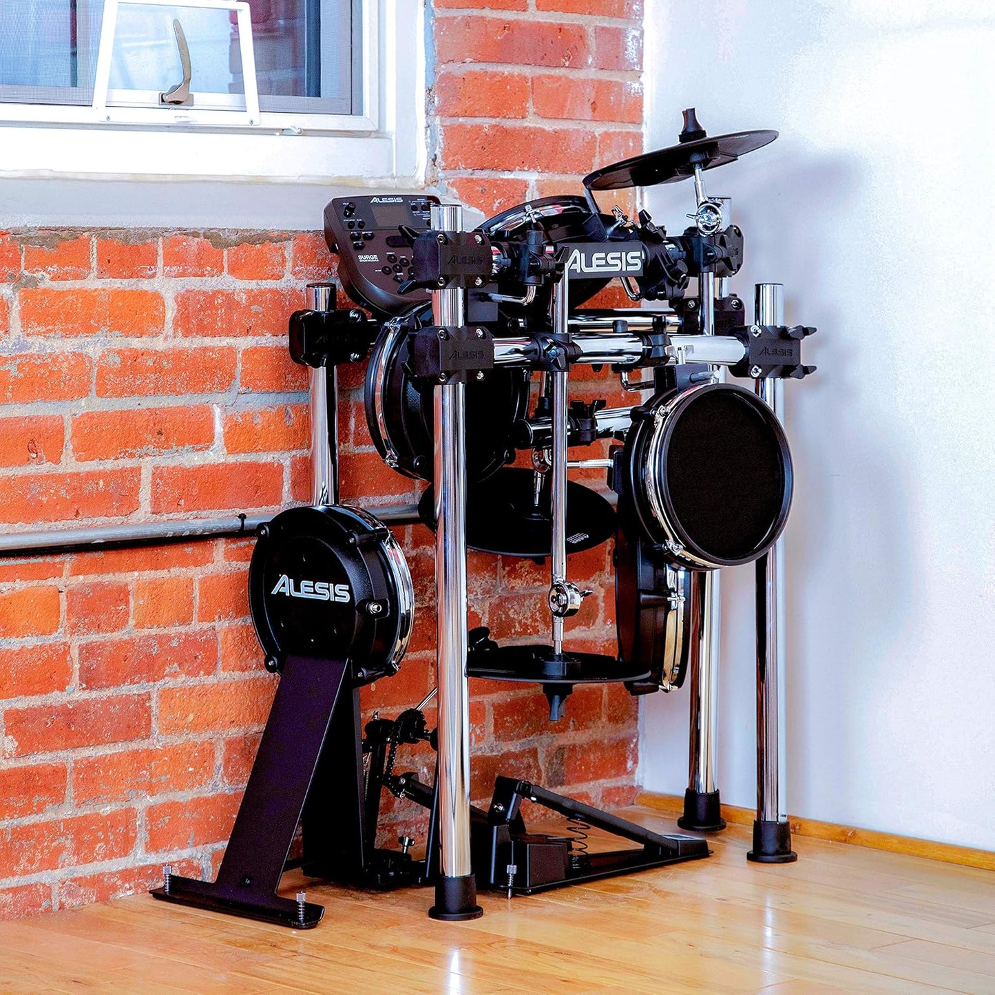 Surge Mesh Kit | Eight-Piece Electronic Drum Kit with Mesh Heads | 40 Kits, 385 Sounds, 60 Play-Along Tracks | USB/MIDI Connectivity + Strike Amp 12
