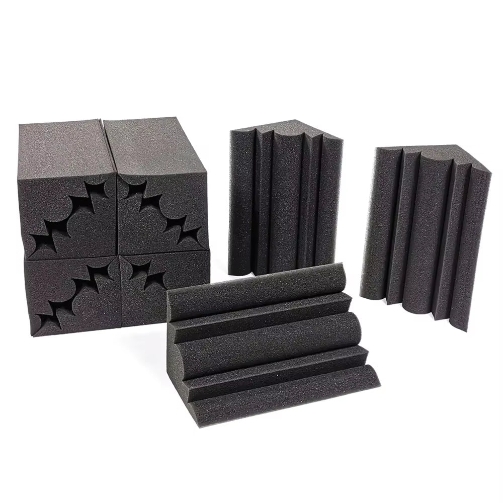 12/24Pcs 12X12X24Cm Bass Traps Acoustic Foam Soundproof Foam Panel High Density Sound Absorption Studio Corner Foam