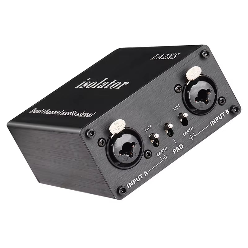 2-Channel XLR Audio Isolator Noise Reduction Filter Eliminates Current Noise 6.5 XLR Mixer Audio Isolators Dual-Channel 6.5 XLR