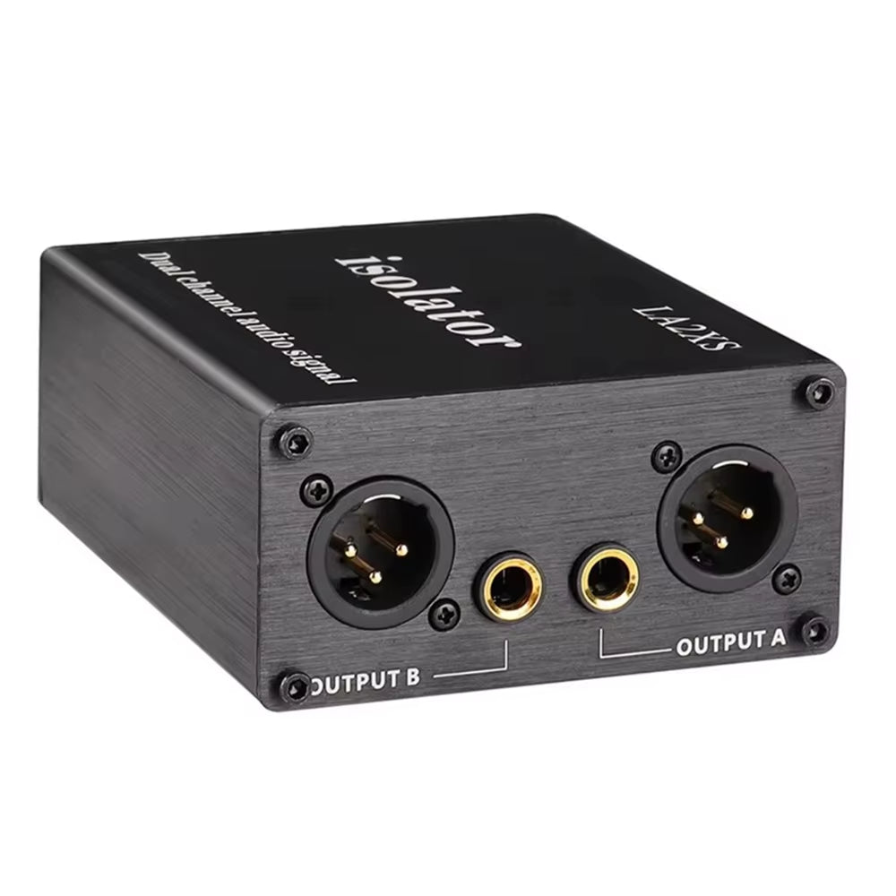 2-Channel XLR Audio Isolator Noise Reduction Filter Eliminates Current Noise 6.5 XLR Mixer Audio Isolators Dual-Channel 6.5 XLR