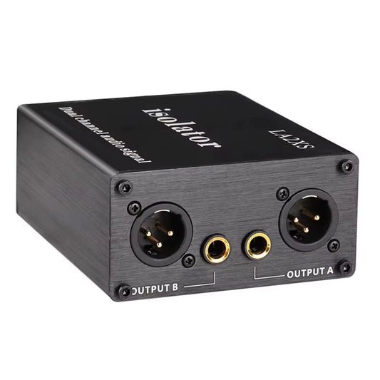 2-Channel XLR Audio Isolator Noise Reduction Filter Eliminates Current Noise 6.5 XLR Mixer Audio Isolators Dual-Channel 6.5 XLR