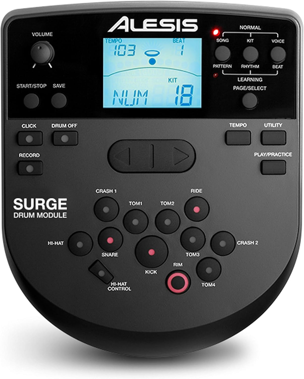 Surge Mesh Kit | Eight-Piece Electronic Drum Kit with Mesh Heads | 40 Kits, 385 Sounds, 60 Play-Along Tracks | USB/MIDI Connectivity + Strike Amp 12