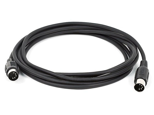 3 Feet (Ft) MIDI Cable with 5 Pin DIN Connector Black (4 Pack)