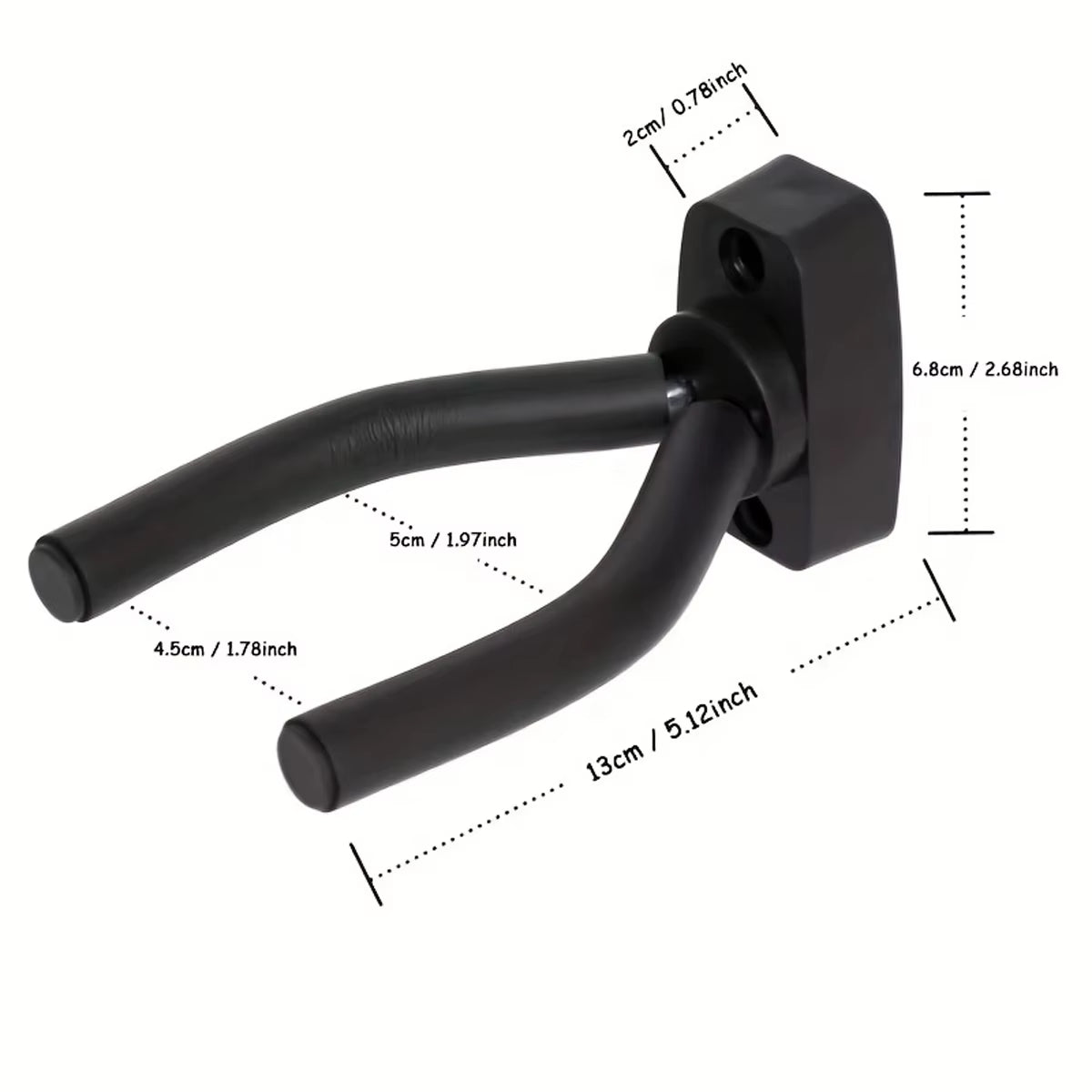 1Pc Versatile Guitar Wall Mount Hanger for Multiple Specifications - Electric/Classical/Folk Guitars, Bass Guitars - Metal Hook