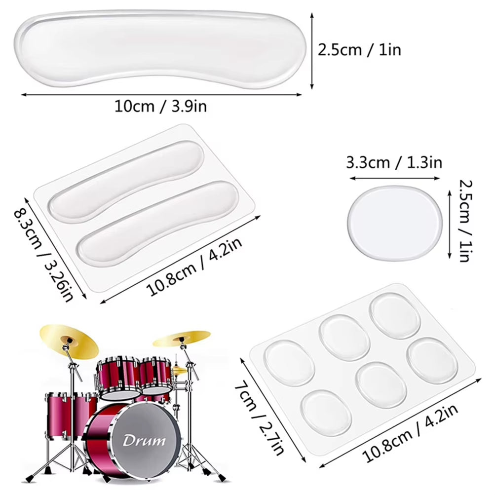 24Pcs Drum Dampeners Get Crisp Clear Drum Tones Soft Silicone Gel Pads Soft Drum Mute Dampeners for Drums Cymbals Tone Control