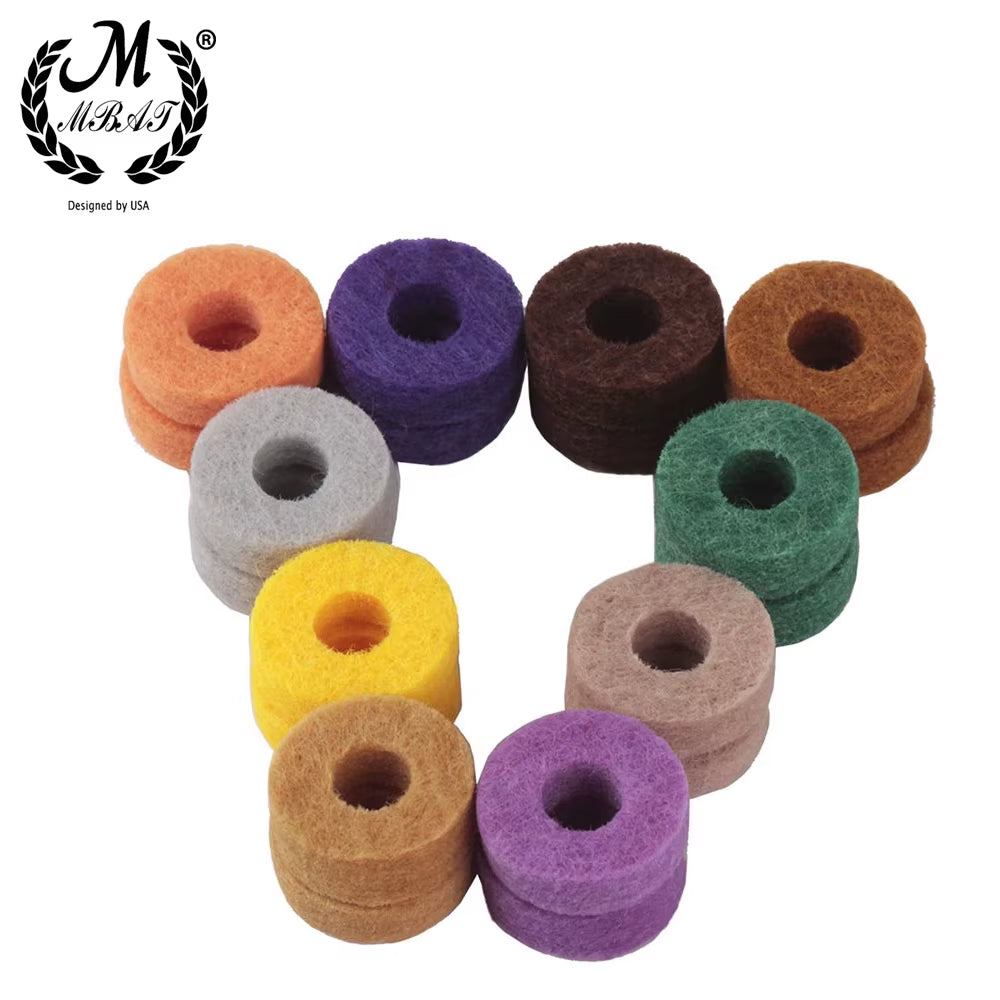 20Pcs/Set Drum Kit Cymbals Felt Pad Percussion Instrument Drum Slices Felt Protection Part Accessories Replacement Parts