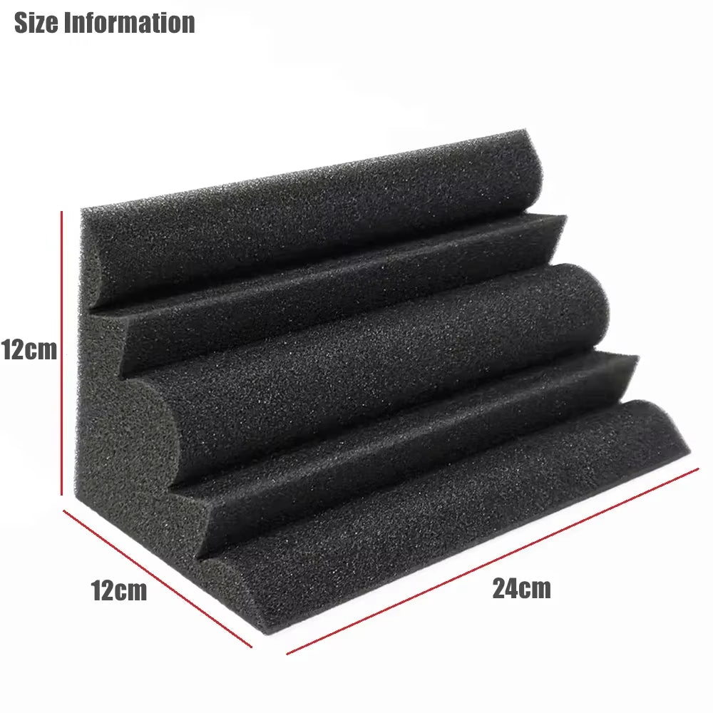 12/24Pcs 12X12X24Cm Bass Traps Acoustic Foam Soundproof Foam Panel High Density Sound Absorption Studio Corner Foam