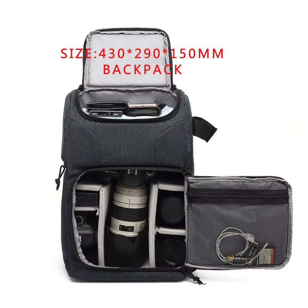 Multi-Functional Camera Bag Photo Backpack Waterproof Large Capacity Portable Travel DSLR Camera Bag Digital Cameras Bag