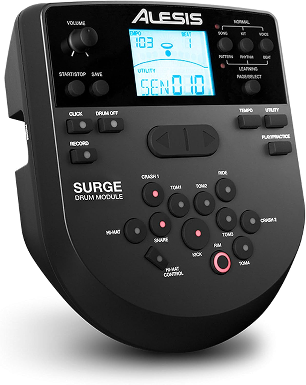 Surge Mesh Kit | Eight-Piece Electronic Drum Kit with Mesh Heads | 40 Kits, 385 Sounds, 60 Play-Along Tracks | USB/MIDI Connectivity + Strike Amp 12