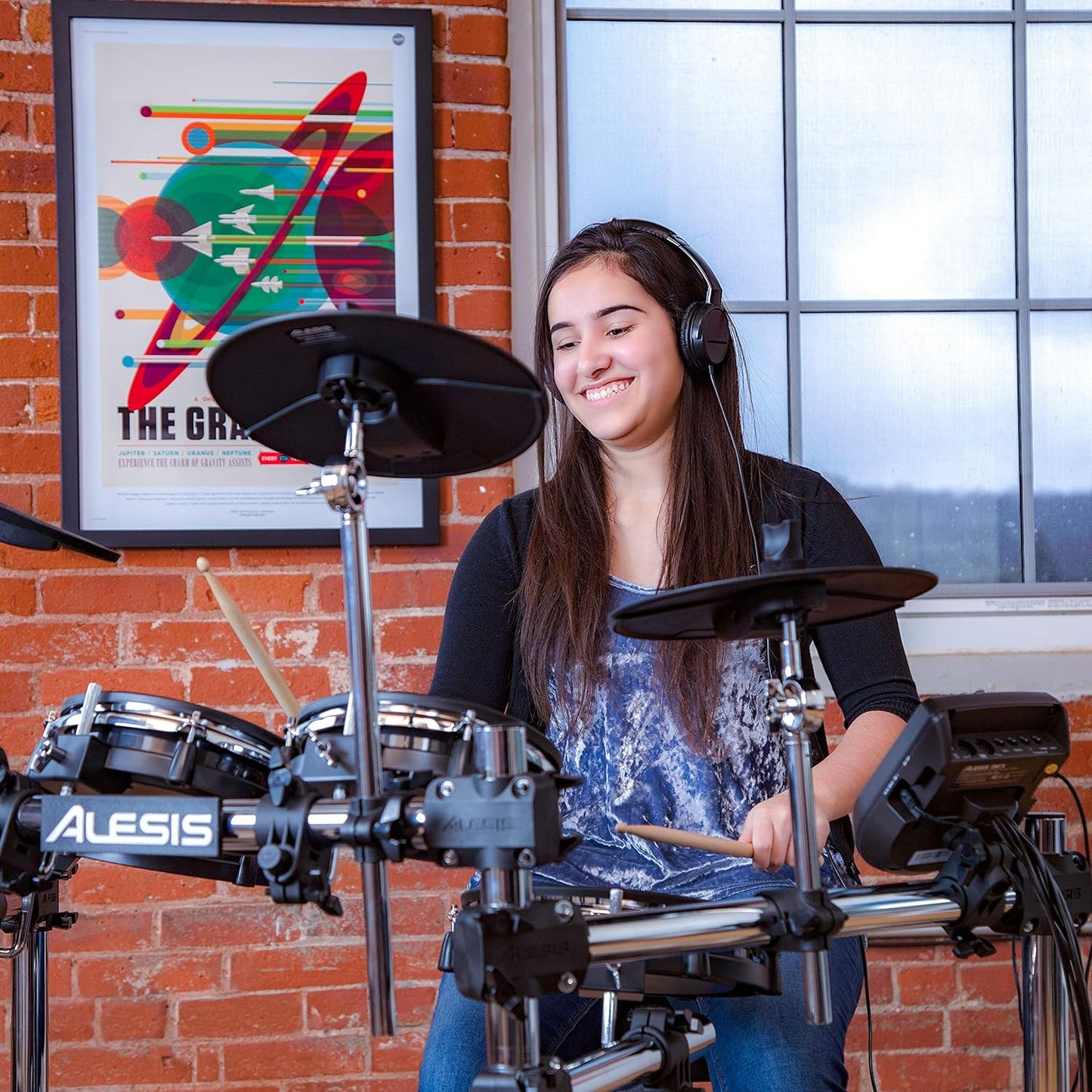 Surge Mesh Kit | Eight-Piece Electronic Drum Kit with Mesh Heads | 40 Kits, 385 Sounds, 60 Play-Along Tracks | USB/MIDI Connectivity + Strike Amp 12