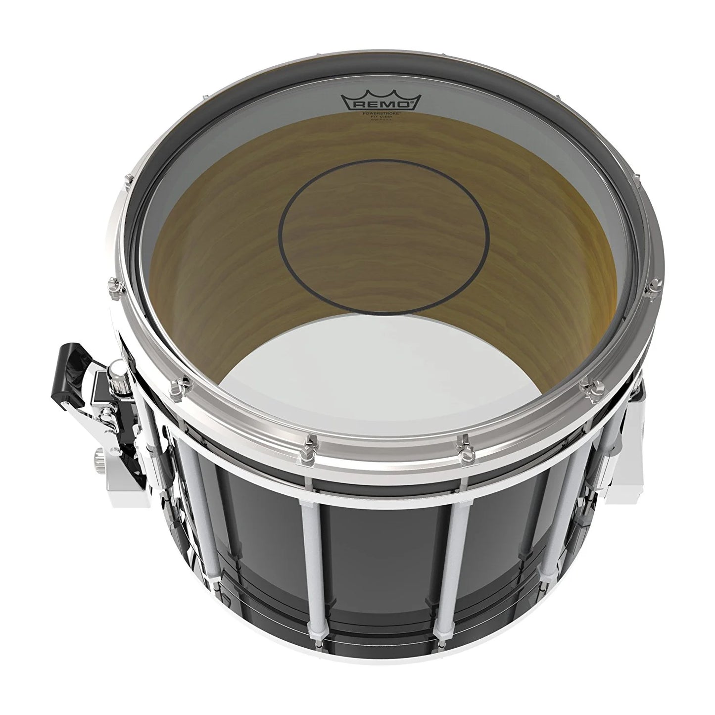 Drum Heads 14 Dia. Powerstroke 77 Crimplock Hoop Clear Dot Batter Drumhead