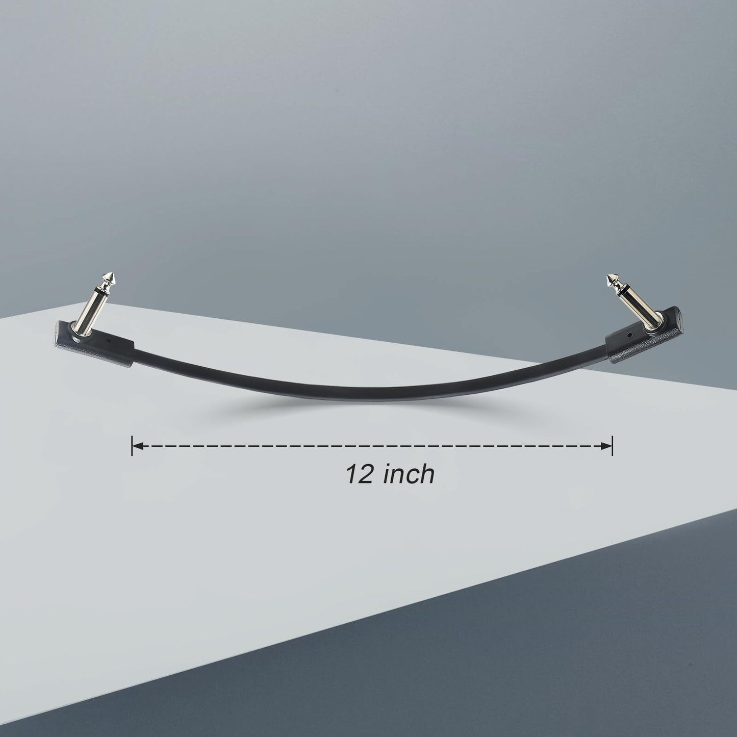 Flat Patch Cables for Guitar Effect Pedal 12 Inch save Space Clear Sound 1/4"...