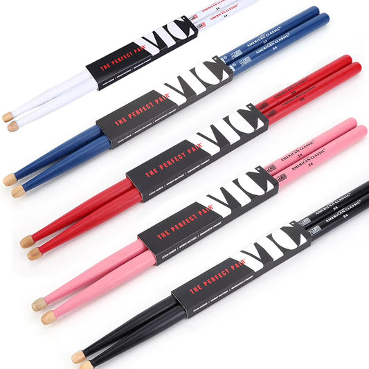 1 Pair 5A Drum Sticks Classic Maple Wood Drumsticks Professional Colorful Drum Stick Percussion Instrument Accessories Drum Set