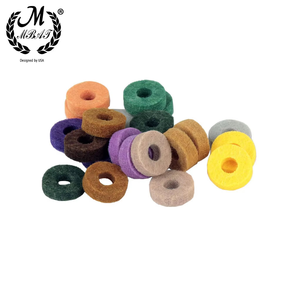 20Pcs/Set Drum Kit Cymbals Felt Pad Percussion Instrument Drum Slices Felt Protection Part Accessories Replacement Parts