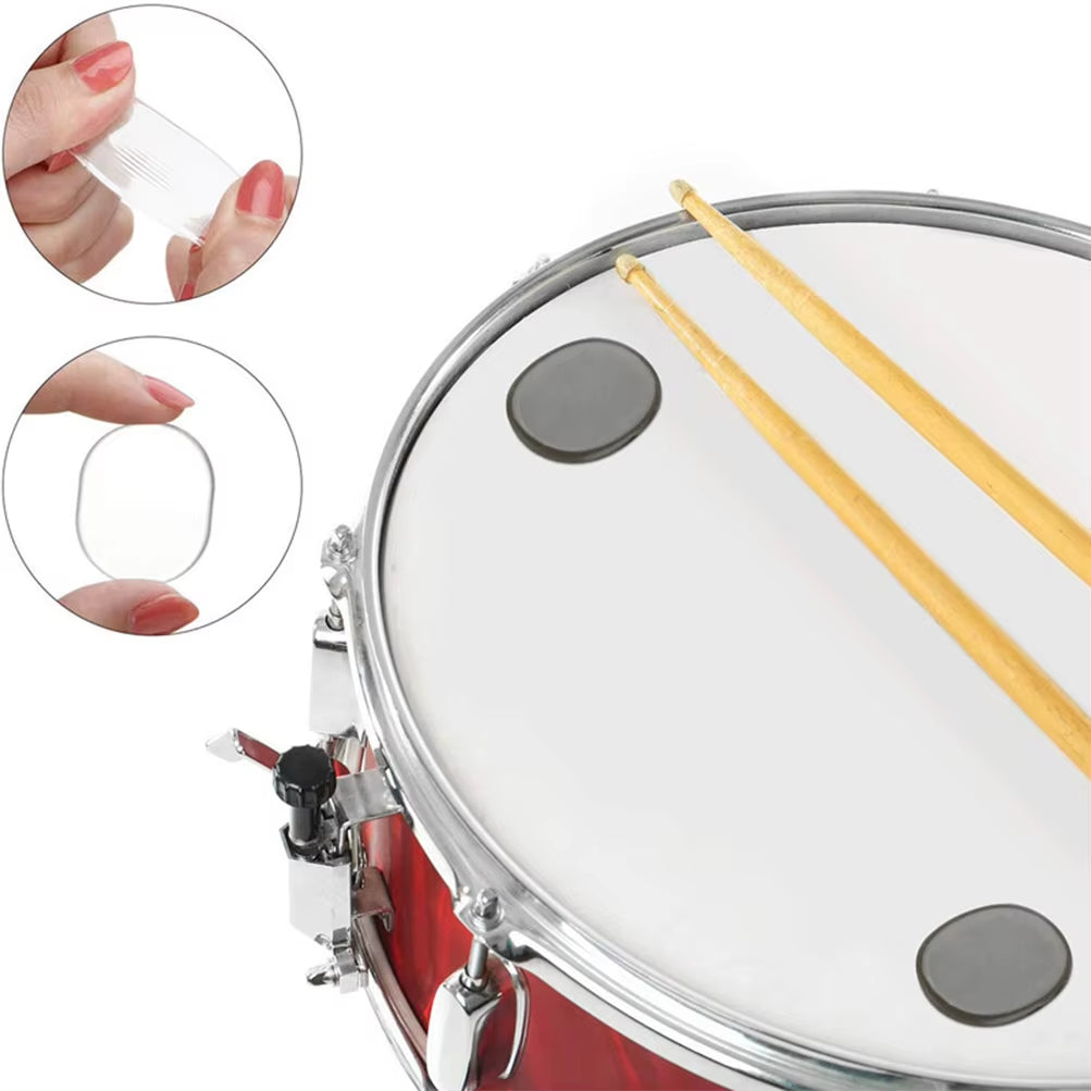 24Pcs Drum Dampeners Get Crisp Clear Drum Tones Soft Silicone Gel Pads Soft Drum Mute Dampeners for Drums Cymbals Tone Control