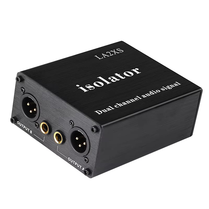 2-Channel XLR Audio Isolator Noise Reduction Filter Eliminates Current Noise 6.5 XLR Mixer Audio Isolators Dual-Channel 6.5 XLR