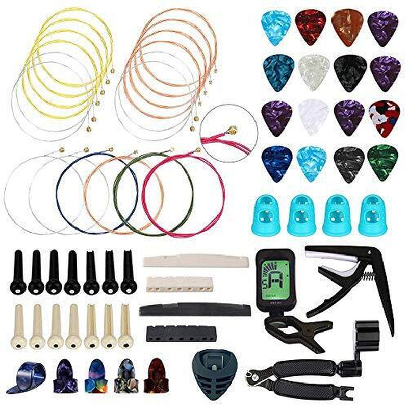 Kit De Accesorios De Guitarra 66 Piezas Incluye Cuerdas De Guitarra Picos Punta