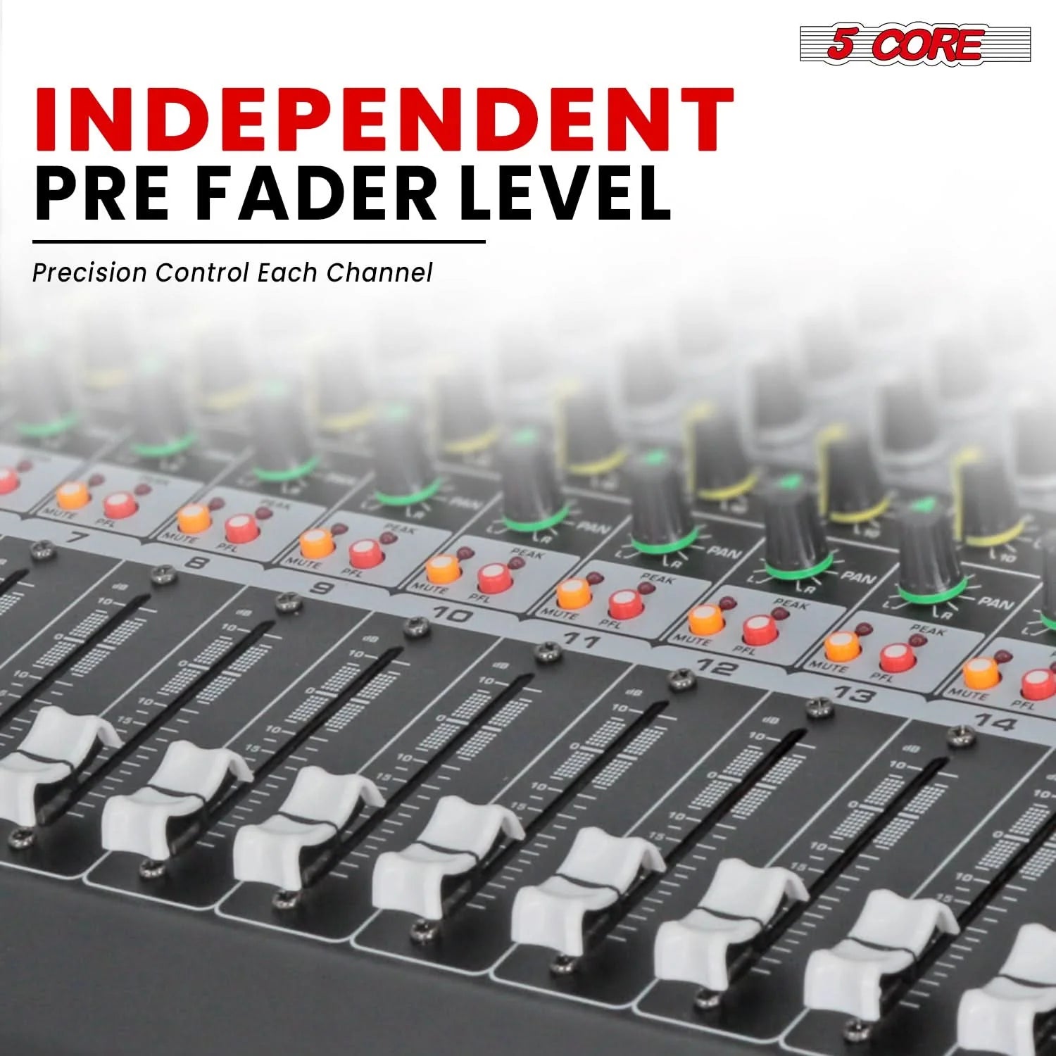 5Core 16-Channel Professional Audio Mixer with Bluetooth and USB Connectivity