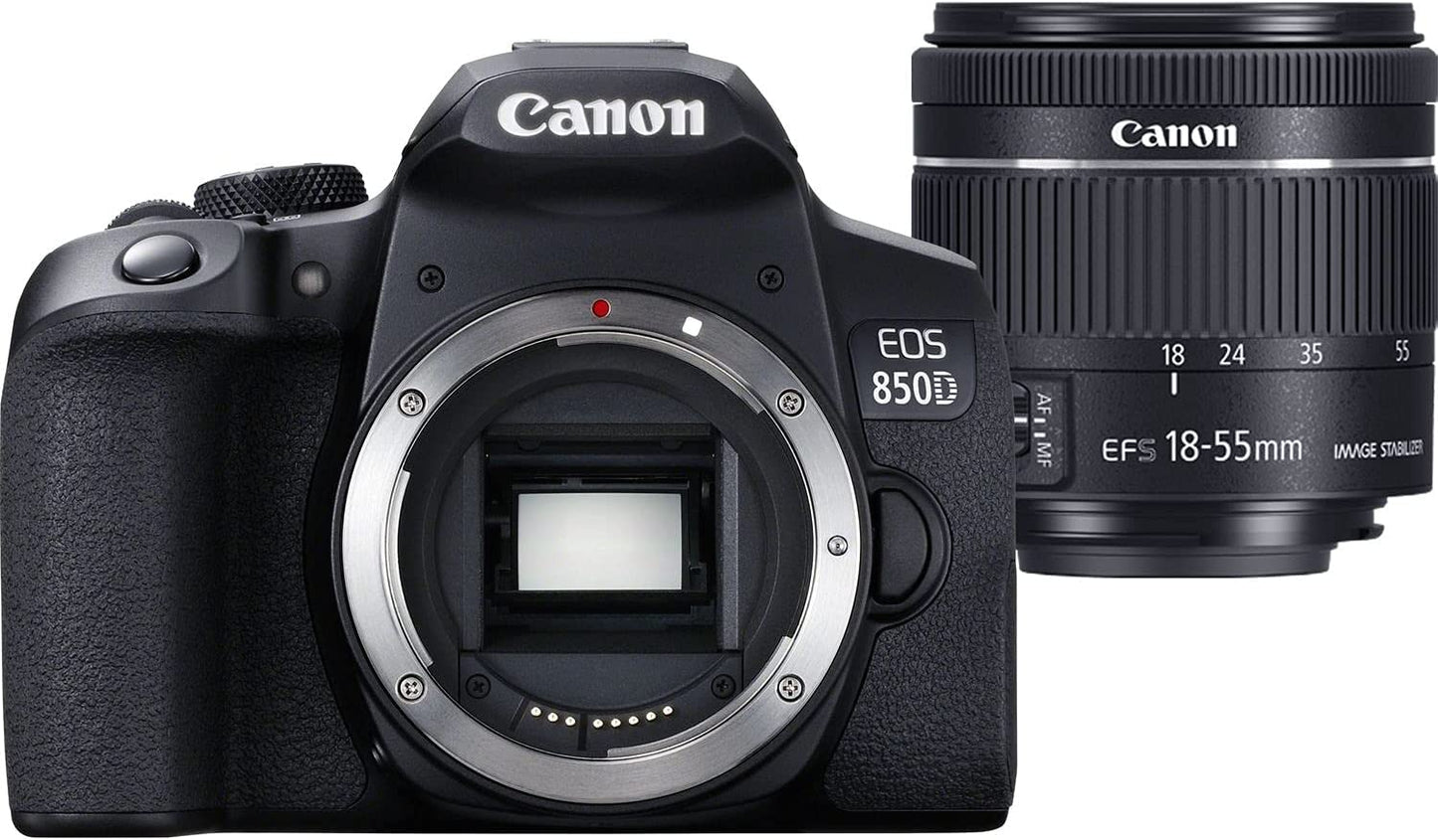 Canon EOS 850D (Rebel T8I) DSLR Camera Bundle with 18-55Mm STM & 75-300Mm III Lens Bundle + 64GB High Speed Memory Card + Accessory Kit