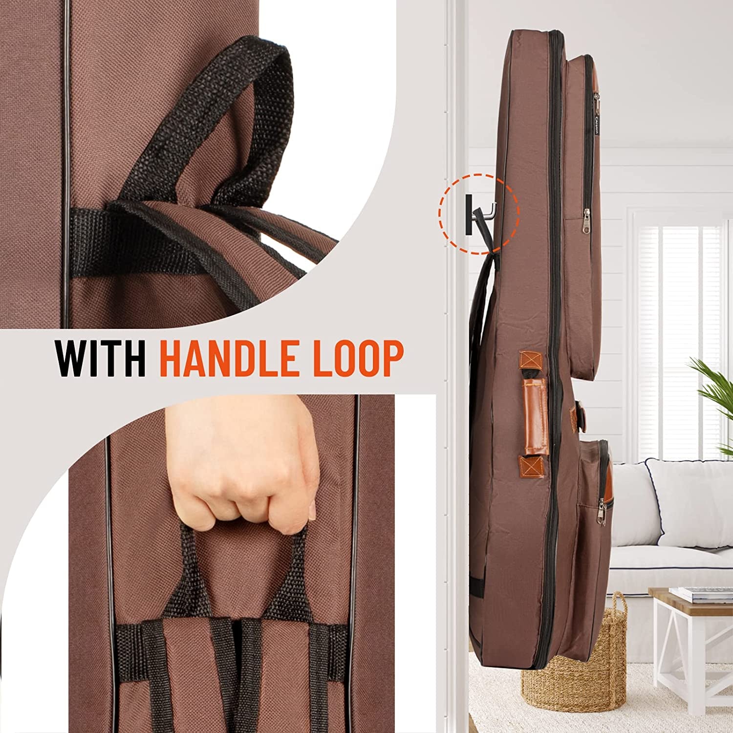 Guitar Bag 40 41 42 Inches 6 Pockets Guitar Case Water Resistent Oxford Cloth 0.