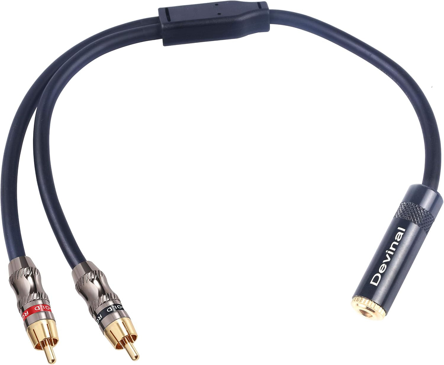 RCA to 1/8 Female Y Cable, Female 3.5Mm to Dual Rca/Phono Male Stereo Splitter Cord, Mini Jack Female to 2RCA Male Audio Breakout Adapter 12 Inch 30Cm