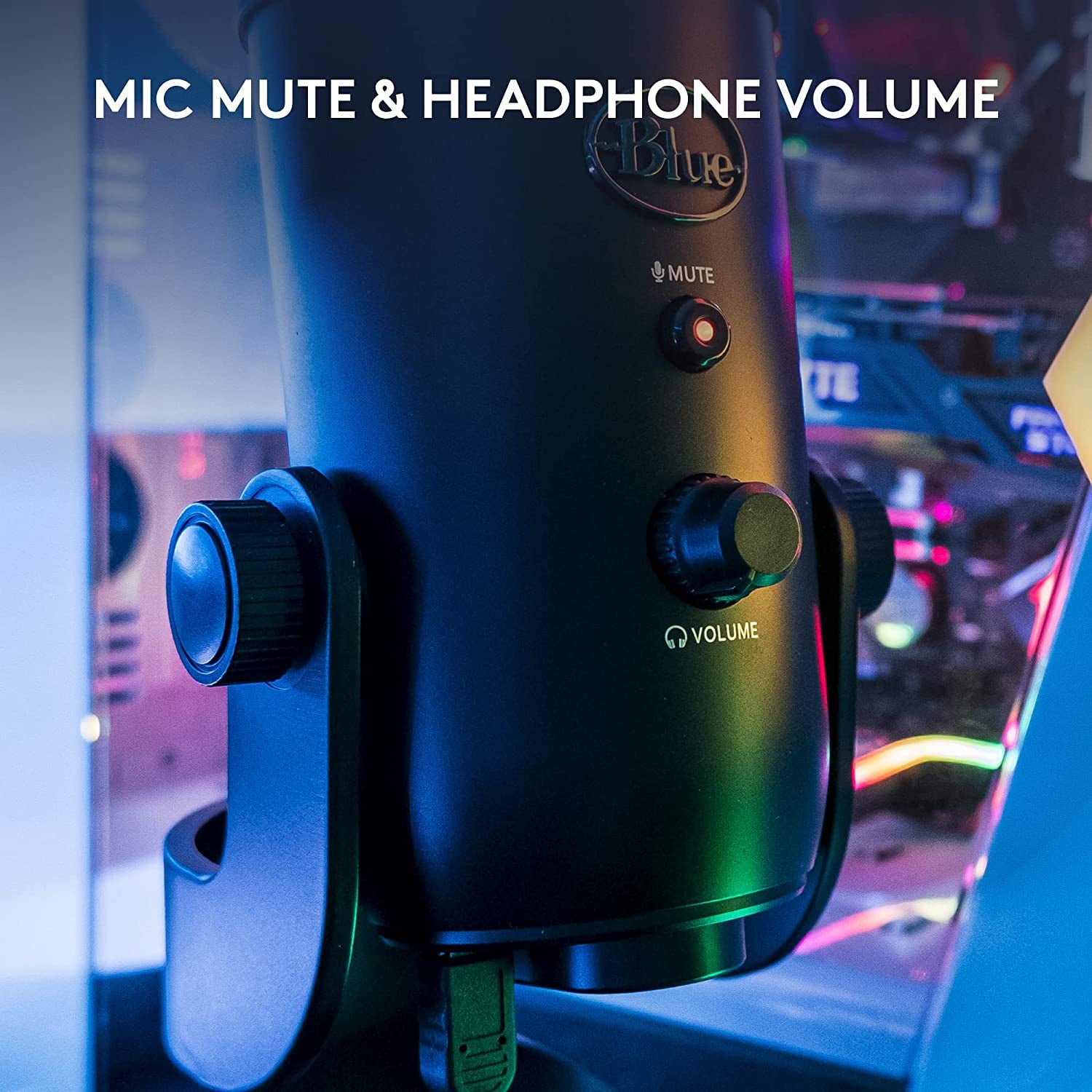 Yeti USB Microphone for Gaming, Streaming, Podcasting, Twitch, Youtube, Discord, Recording for PC and Mac, 4 Polar Patterns, Studio Quality Sound, Plug & Play-Blackout