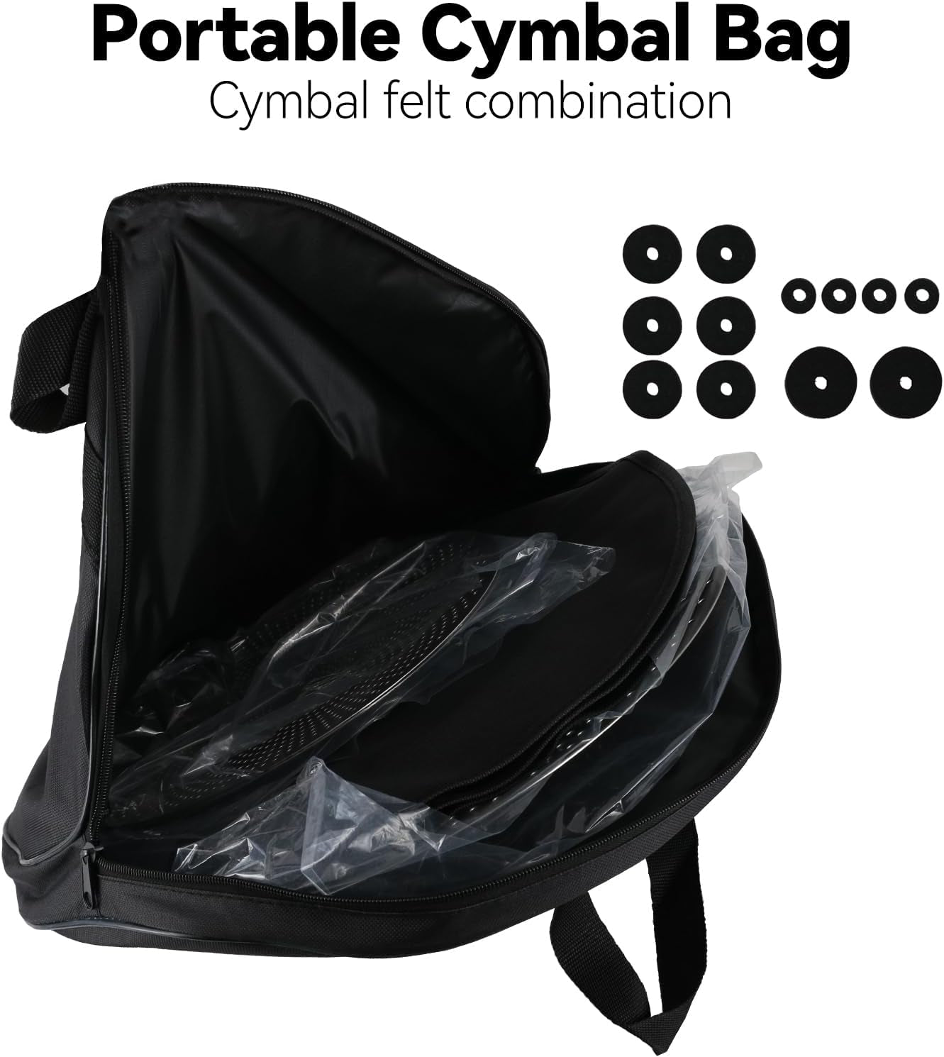 Low Volume Cymbal Pack Mute Cymbal Set 5 Pieces, 14"Hi-Hat+16"C