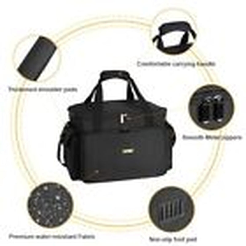 DJ Equipment Gig Bag Cable File Organizer Bag with M(17.5"×11.5"×