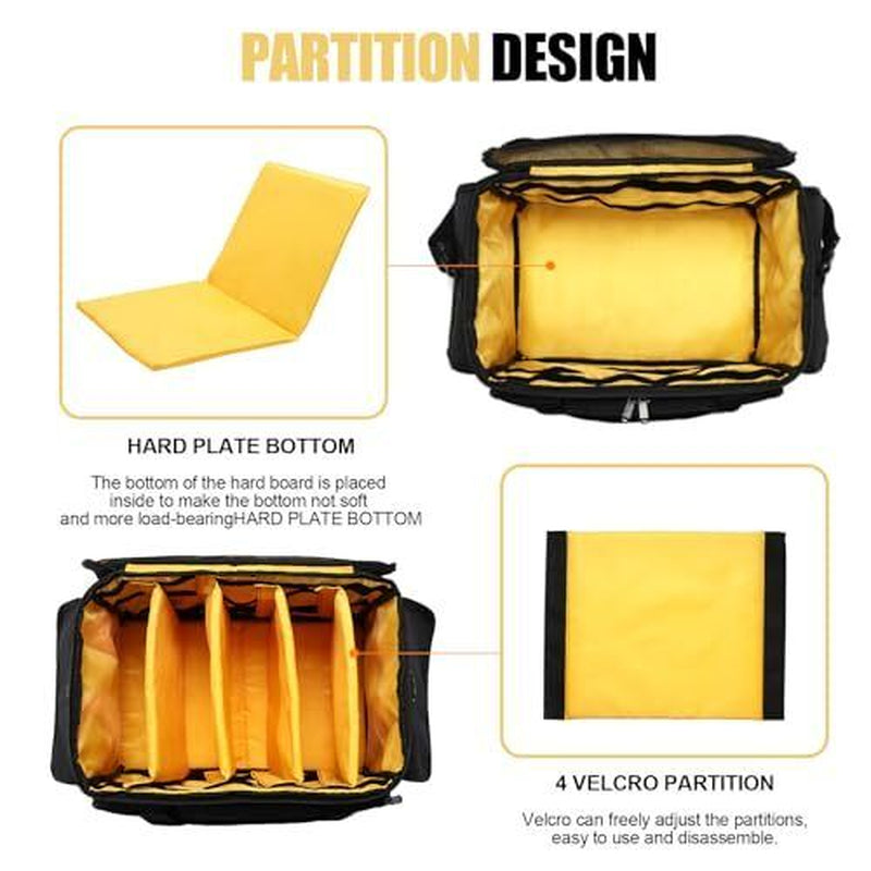 DJ Equipment Gig Bag Cable File Organizer Bag with M(17.5"×11.5"×
