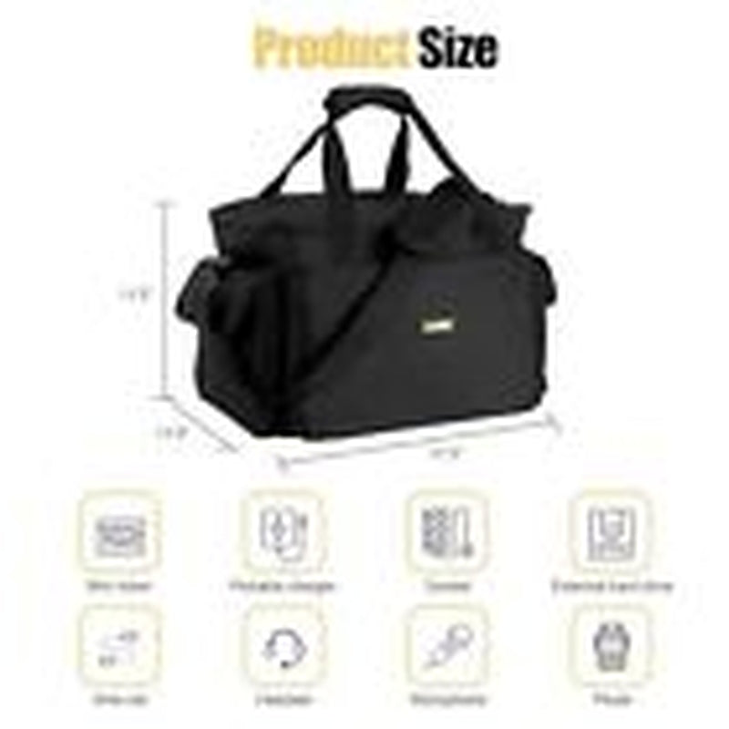 DJ Equipment Gig Bag Cable File Organizer Bag with M(17.5"×11.5"×